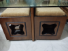 4 stool glass top table